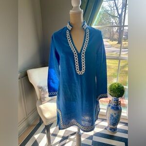 Sail To Sable 100% Linen Tunic Dress